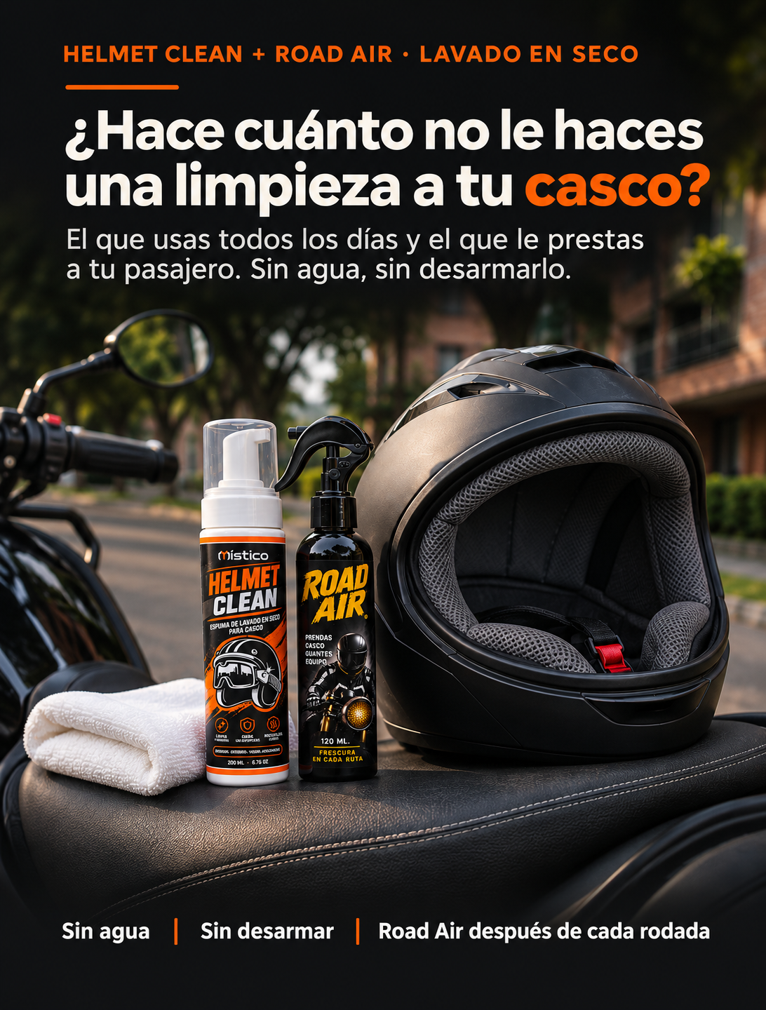 TU CASCO YA MERECE QUE LE DES UN LAVADO EN SECO