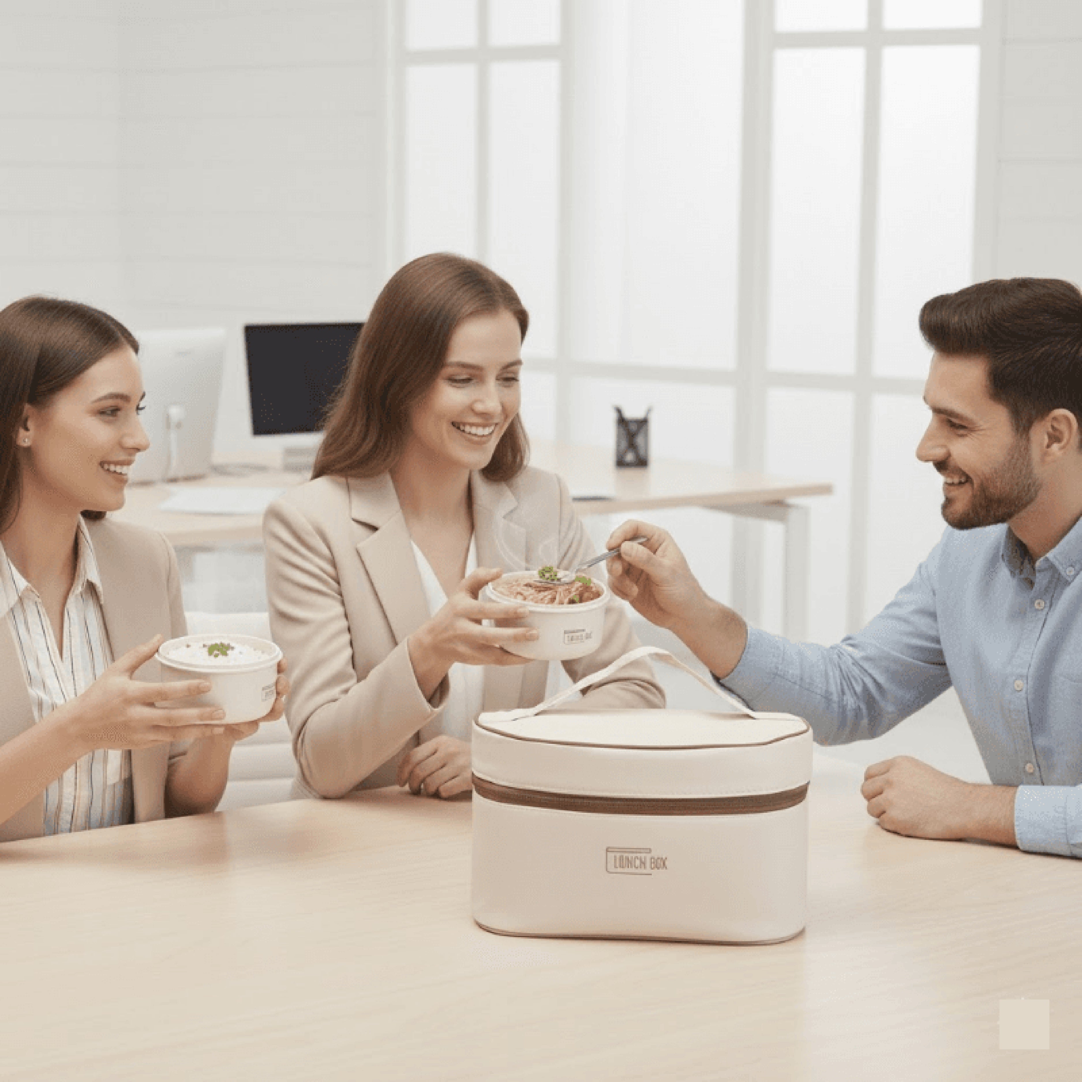 Combo Lunch Box Térmica- 4 Tuppers + Lonchera + Ebook Recetas !Regalo¡